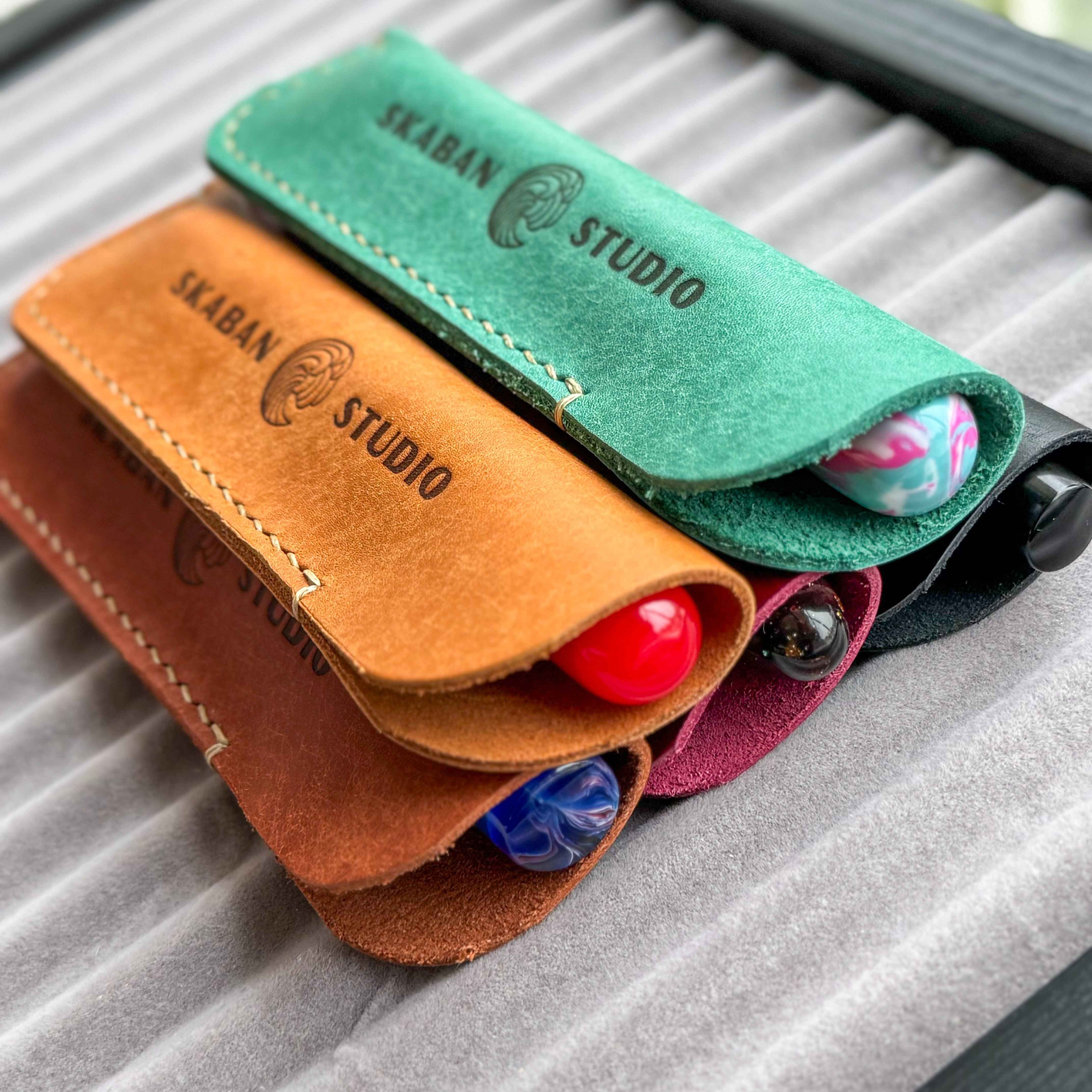 Handcrafted Leather Pen Sleeve