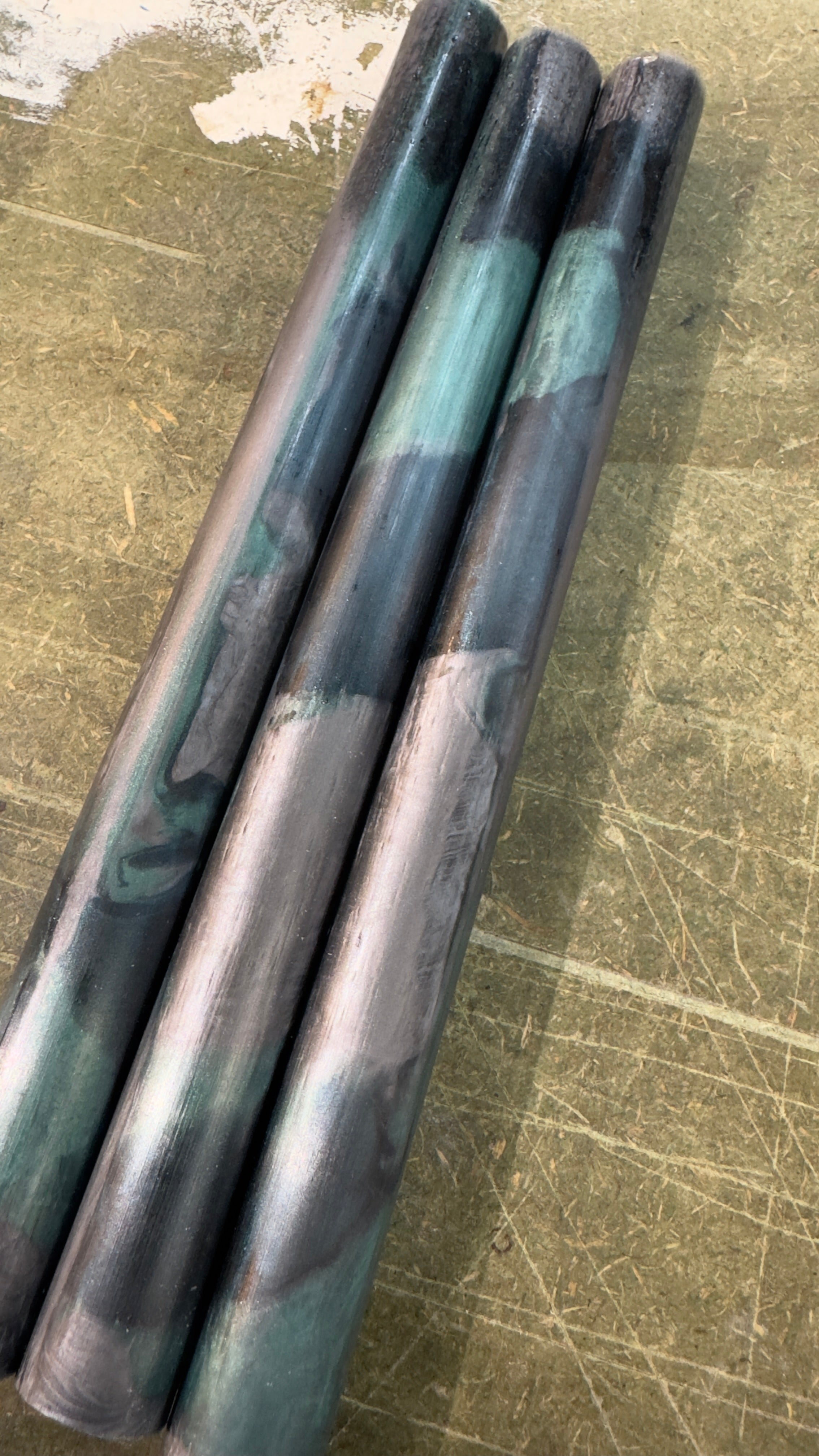 Green Night Skies - Hand-cast Resin Blank